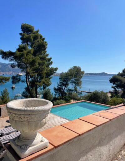 Villa-Chateau Les Terrasses - Tamaris, Plage Des Sablettes, Mer Au Bas De La Propriete La Seyne-sur-Mer Kültér fotó