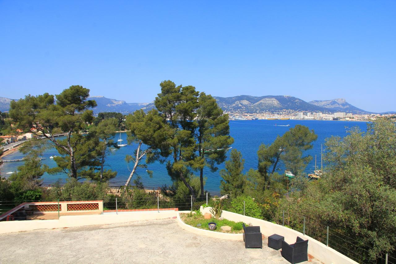 Villa-Chateau Les Terrasses - Tamaris, Plage Des Sablettes, Mer Au Bas De La Propriete La Seyne-sur-Mer Kültér fotó